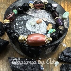 Alquimia Black and Gold Beaded Bracelet